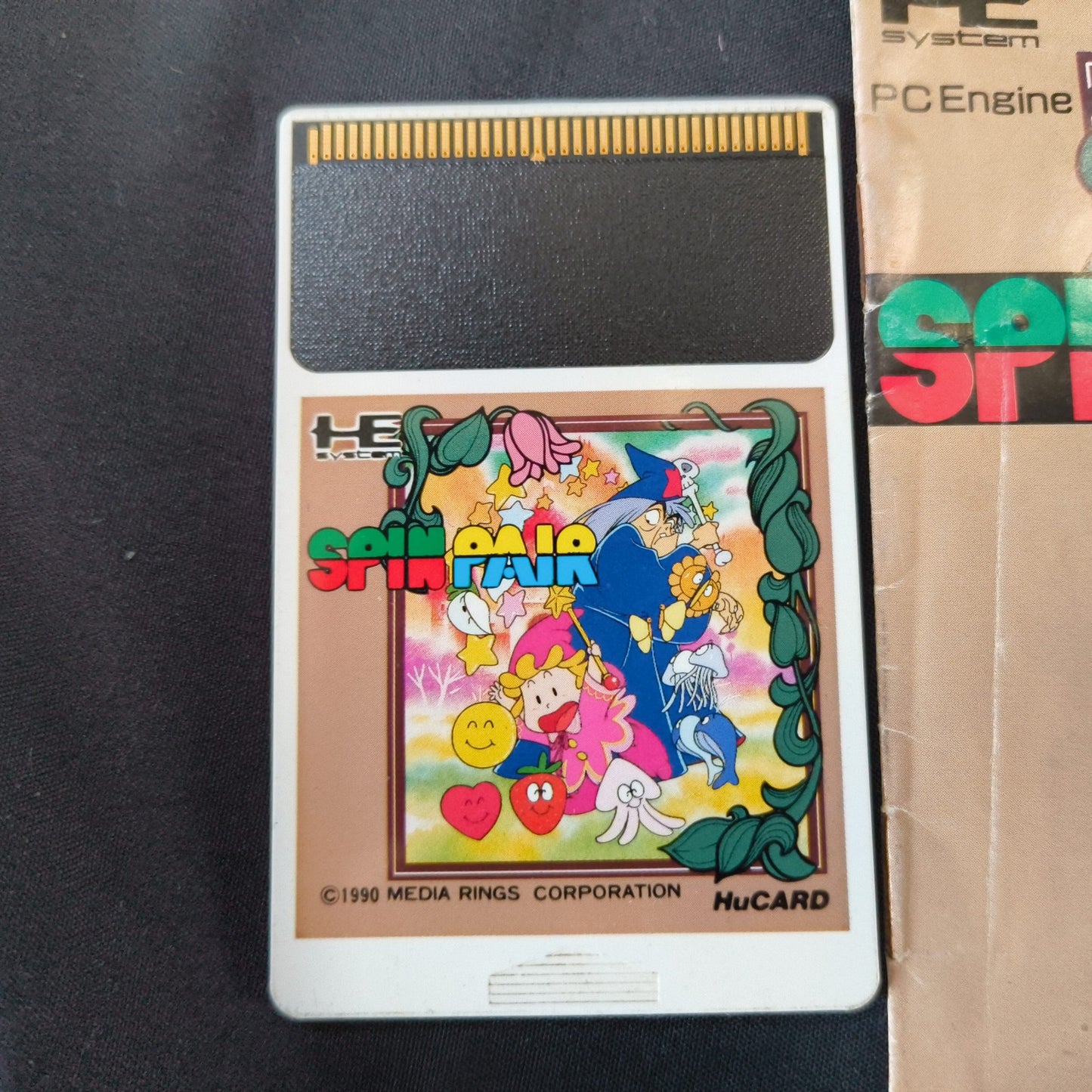 SPIN PAIR NEC PC Engine TurboGrafx-16 PCE game with Manual, Working, Japan
