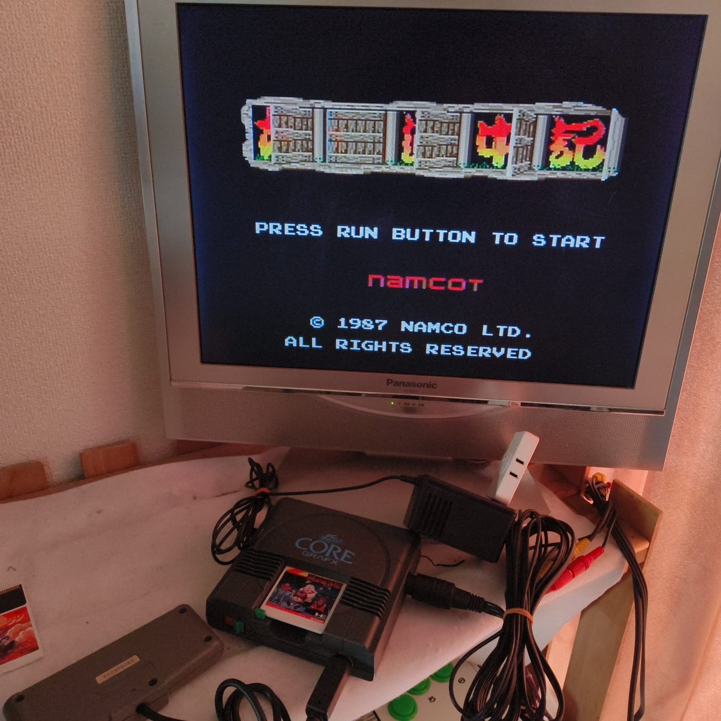 NEC PC Engine Coregrafx Console PI-TG3 TurboGrafx16, w/Pad, Game, Working, Japan