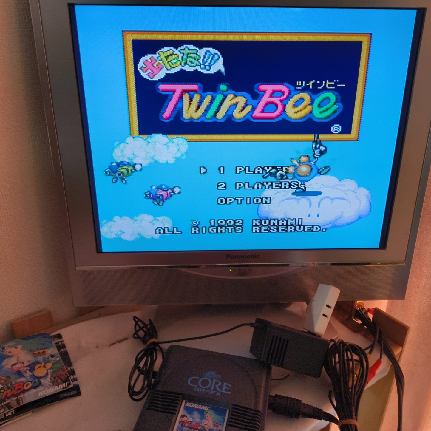 Detana TwinBee NEC PC Engine TurboGrafx-16 PCE game with Manual, Working, Japan