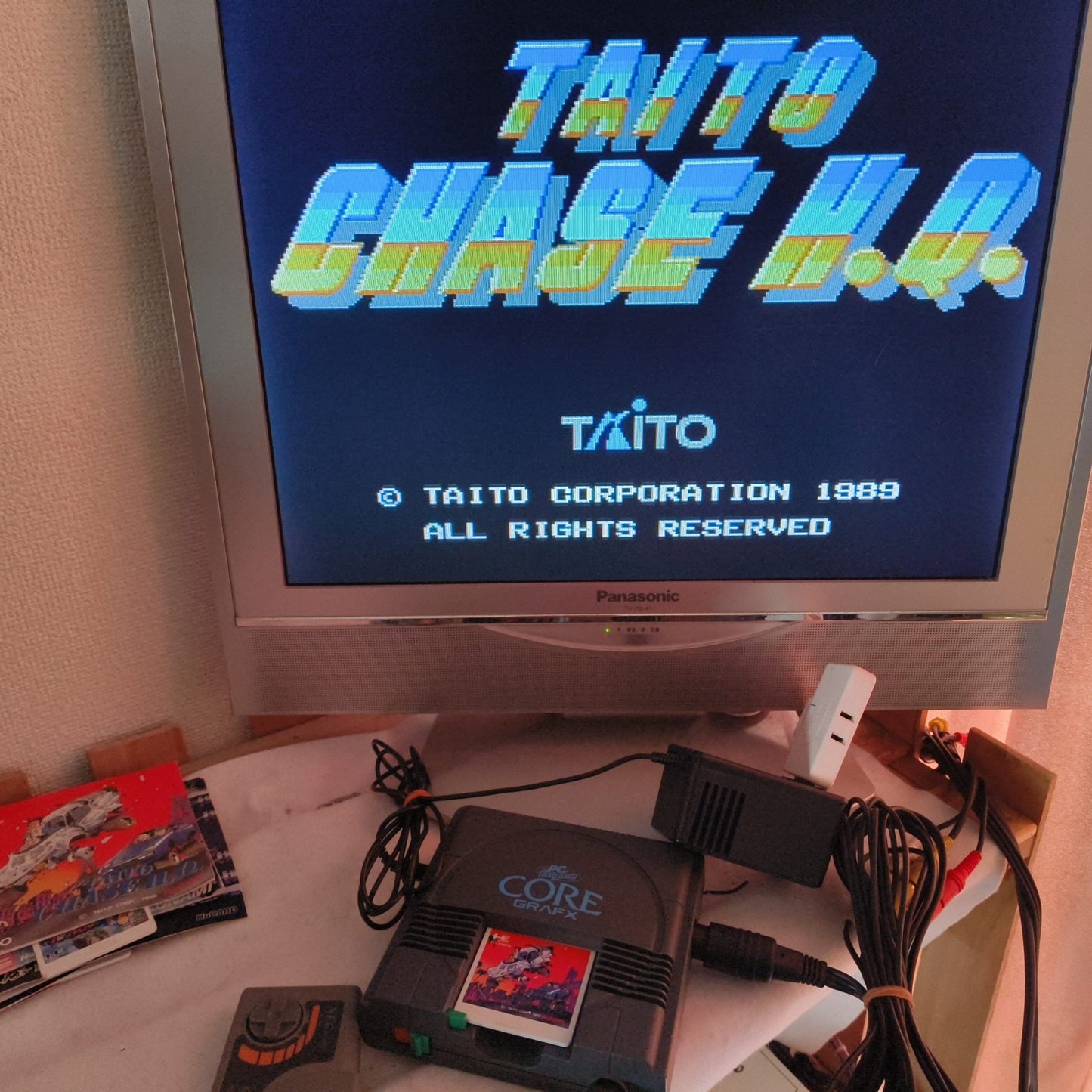 TAITO CHASE H.Q NEC PC Engine TurboGrafx-16 PCE game with Manual, Working, Japan