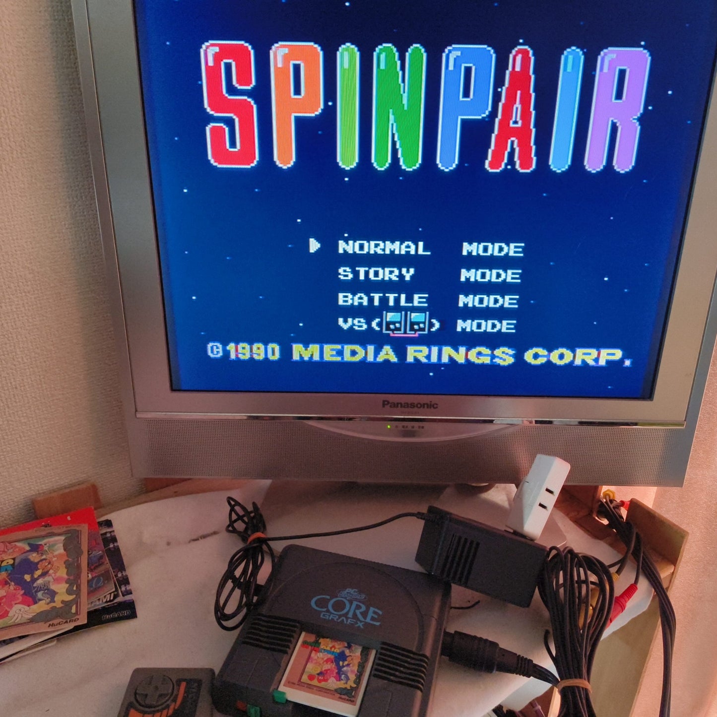 SPIN PAIR NEC PC Engine TurboGrafx-16 PCE game with Manual, Working, Japan