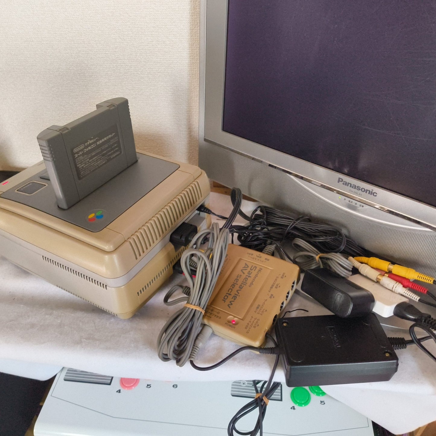 Nintendo Satellaview SHVC-029 and Accessories set Super Famicom console-h1222-