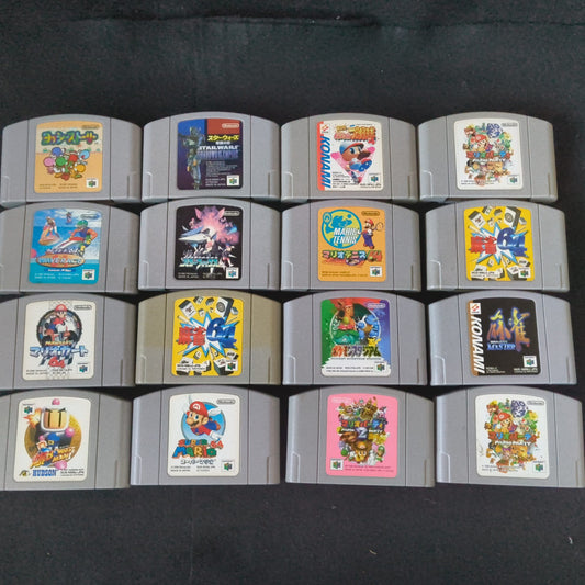 Wholesale lots of 16 Nintendo 64 N64 Game Cartridges set, Japan, AS-IS, -h1223-