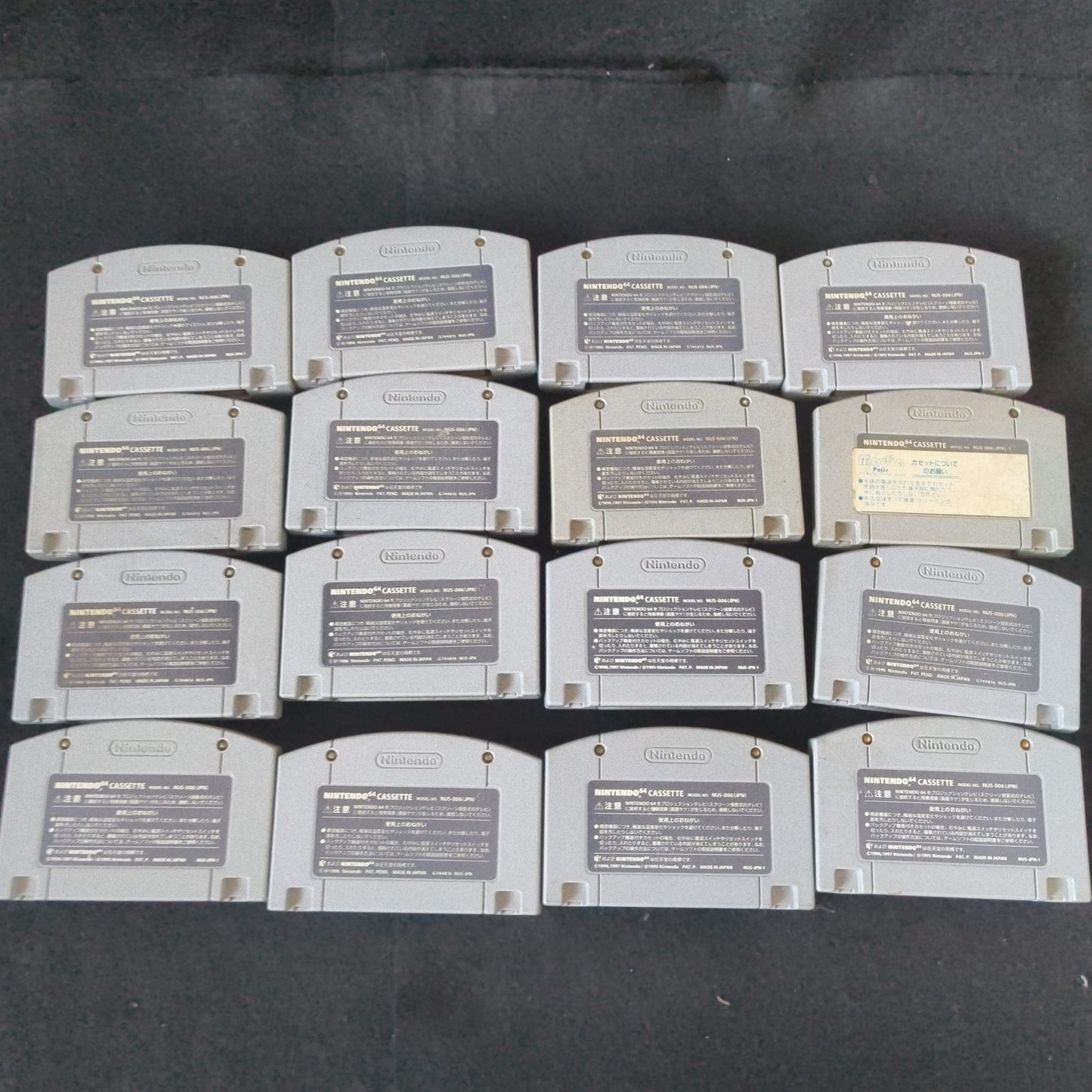 Wholesale lots of 16 Nintendo 64 N64 Game Cartridges set, Japan, AS-IS, -h1223-