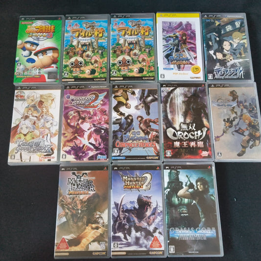 Wholesale lots of Japanese PSP Playstation Portable games w/Manual, Box set