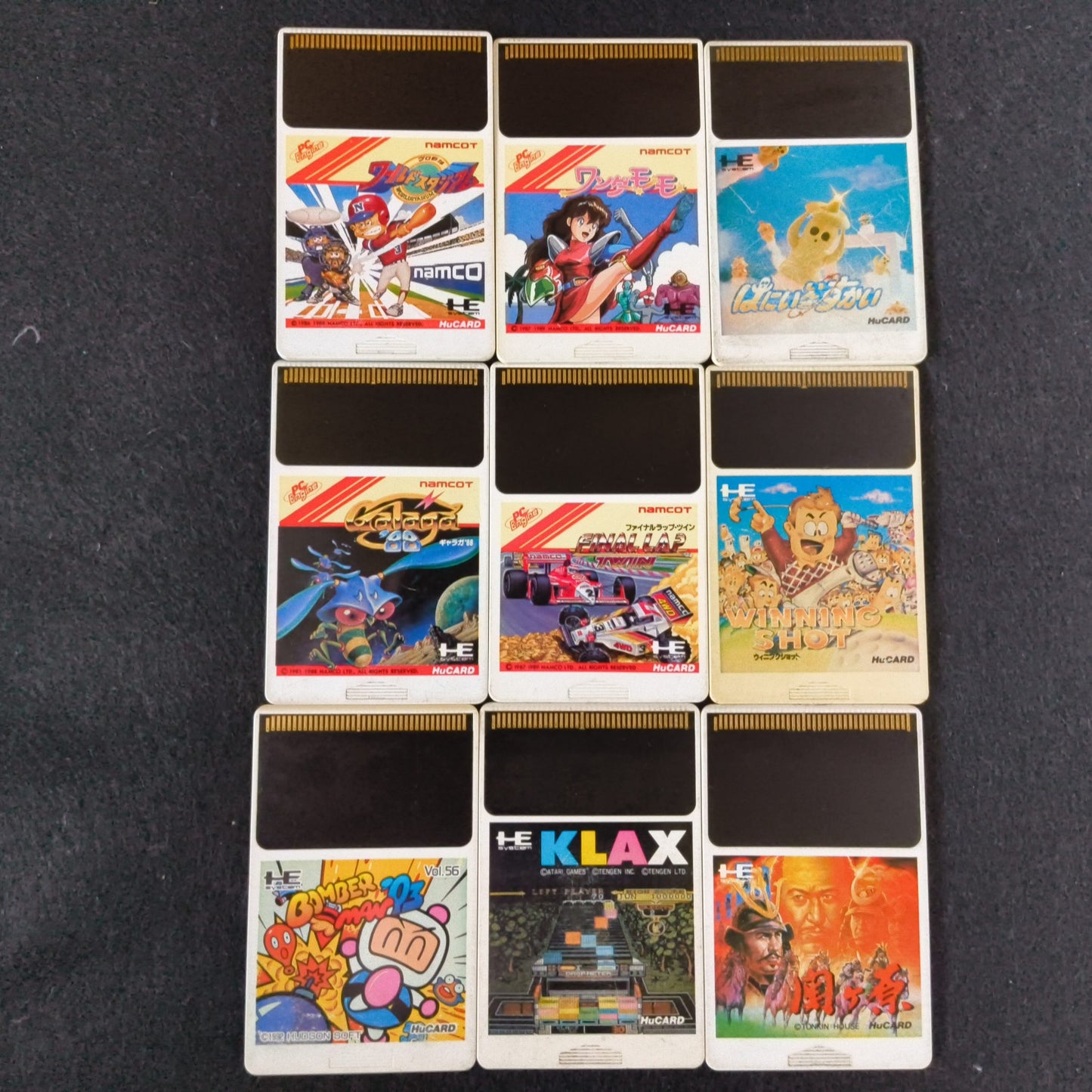 Whole sale Lots of PC Engine Hu-card Games 8-PCS set, not tested, AS-IS -h1227-1