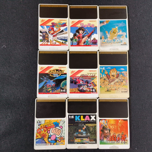 Whole sale Lots of PC Engine Hu-card Games 8-PCS set, not tested, AS-IS -h1227-1