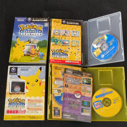 Pokemon Channel & Expansion Pack Nintendo GAMECUBE GC w/Manual, Box set Japan