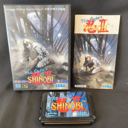 The Super Shinobi 2 II SEGA MEGADRIVE Game w/Manual, Box set, Working, Japan