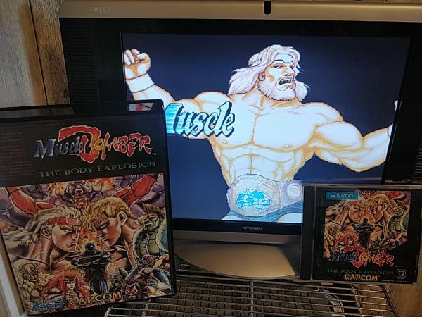 MUSCLE BOMBER (Saturday Night Slam Masters)  FM TOWNS / MARTY Boxed set-f0811-