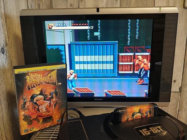 BARE KNUCKLE 3/STREETS OF RAGE SEGA MEGA DRIVE Genesis Cart, Manual, Box-g1106-