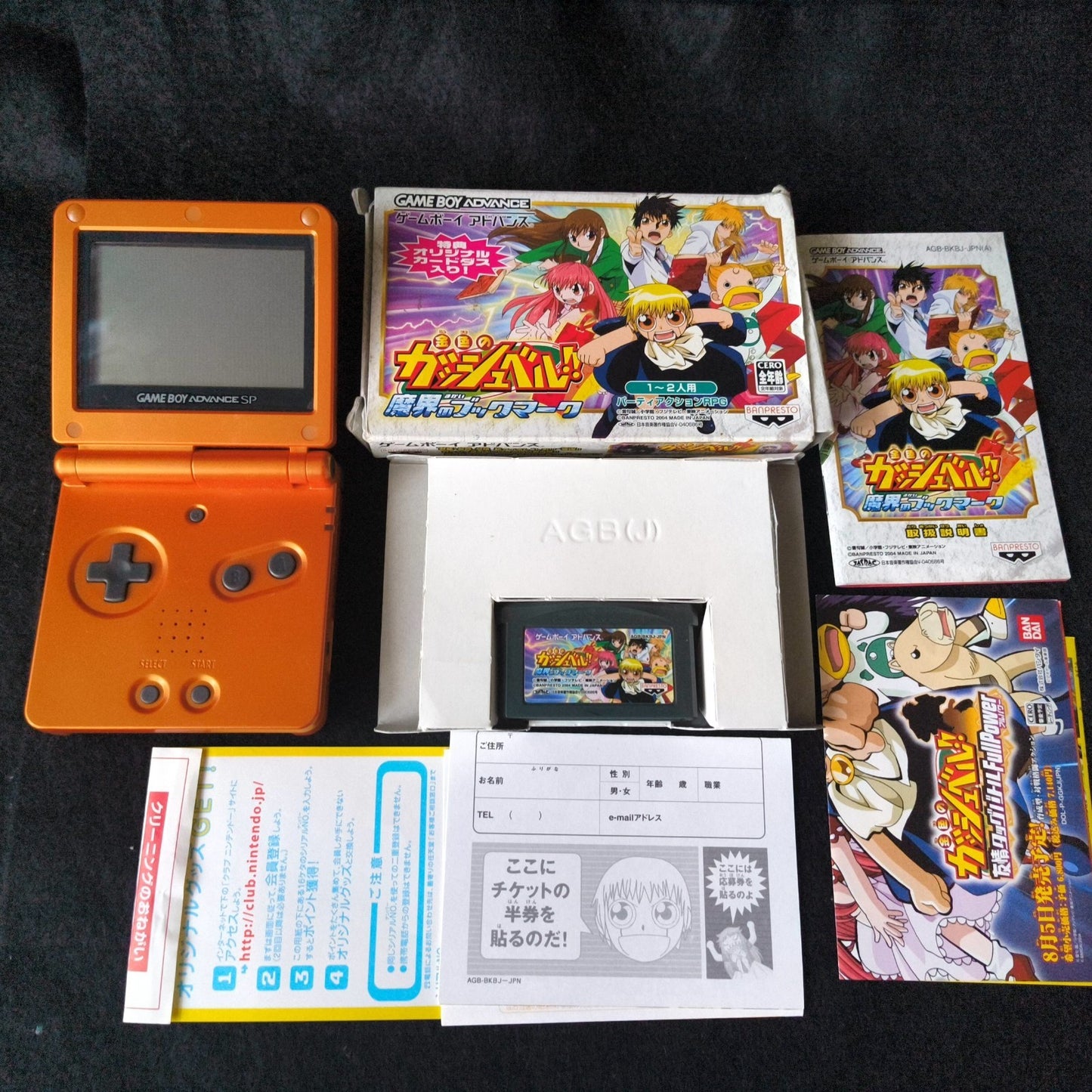 Nintendo GAMEBOY ADVANCE SP Pokemon Center limited Achamo Torchic Orange Console