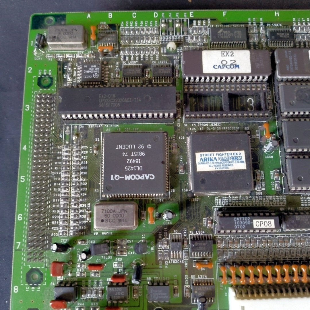 CAPCOM ARIKA Street Fighter EX2 JAMMA Arcade PCB 2-Board Set Working, Japan