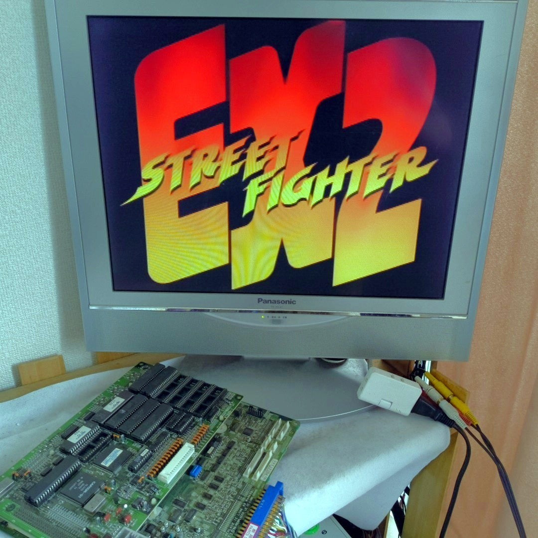 CAPCOM ARIKA Street Fighter EX2 JAMMA Arcade PCB 2-Board Set Working, Japan