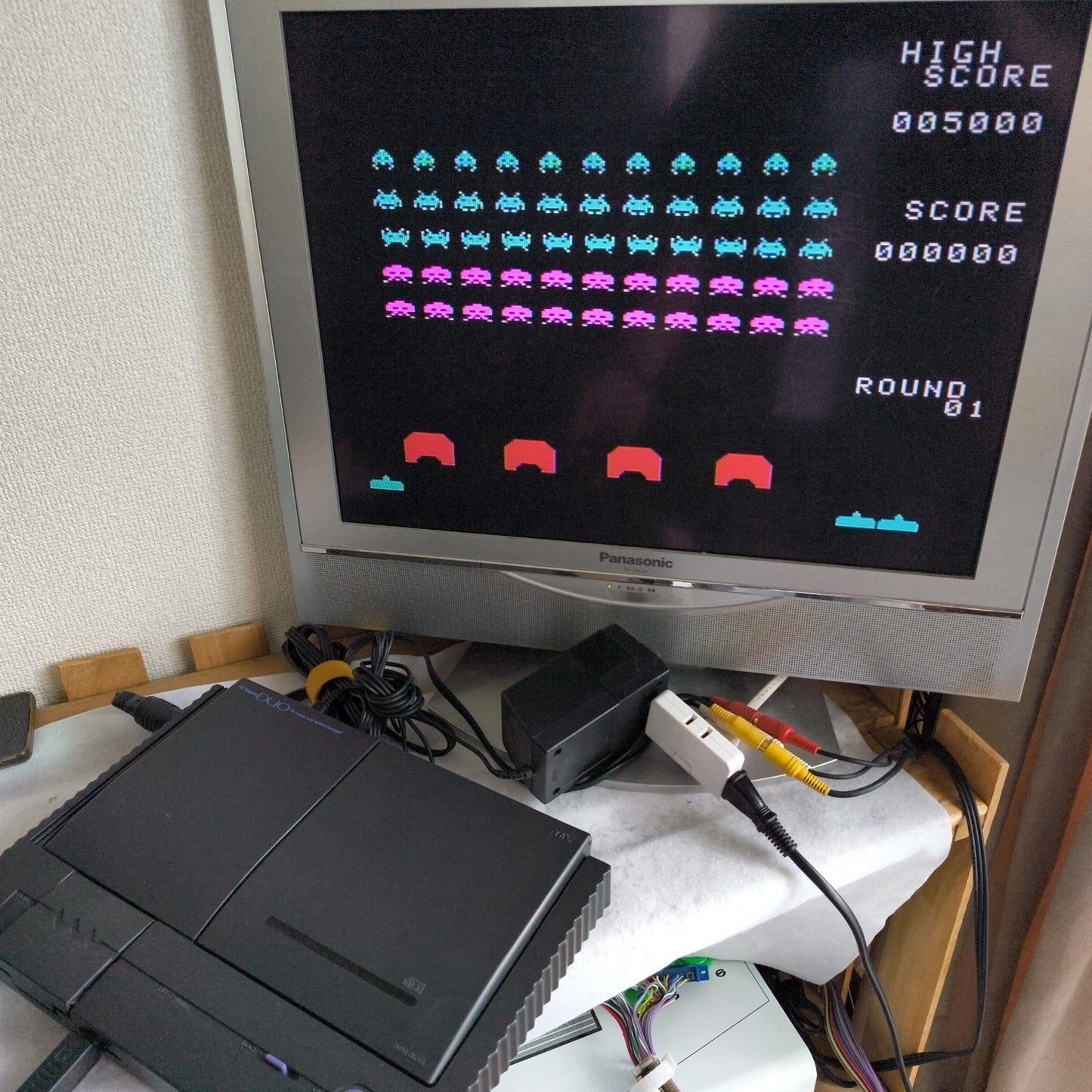 Taito Space Invaders Fukkatsu no Hi PC Engine HuCard Cart Working Japan Import
