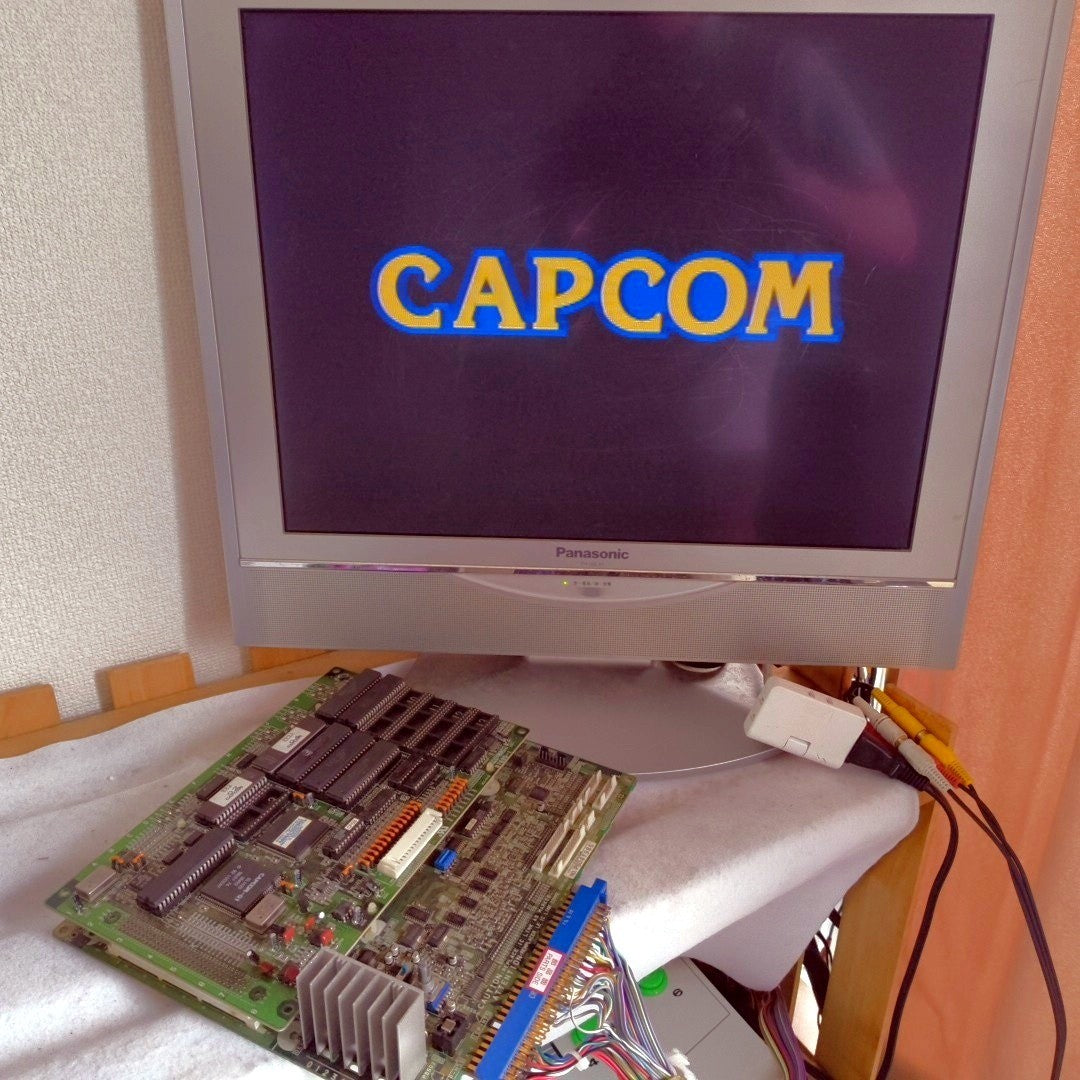 CAPCOM ARIKA Street Fighter EX2 JAMMA Arcade PCB 2-Board Set Working, Japan