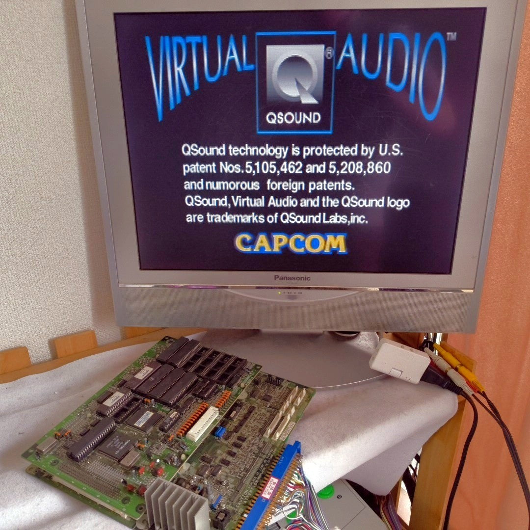 CAPCOM ARIKA Street Fighter EX2 JAMMA Arcade PCB 2-Board Set Working, Japan