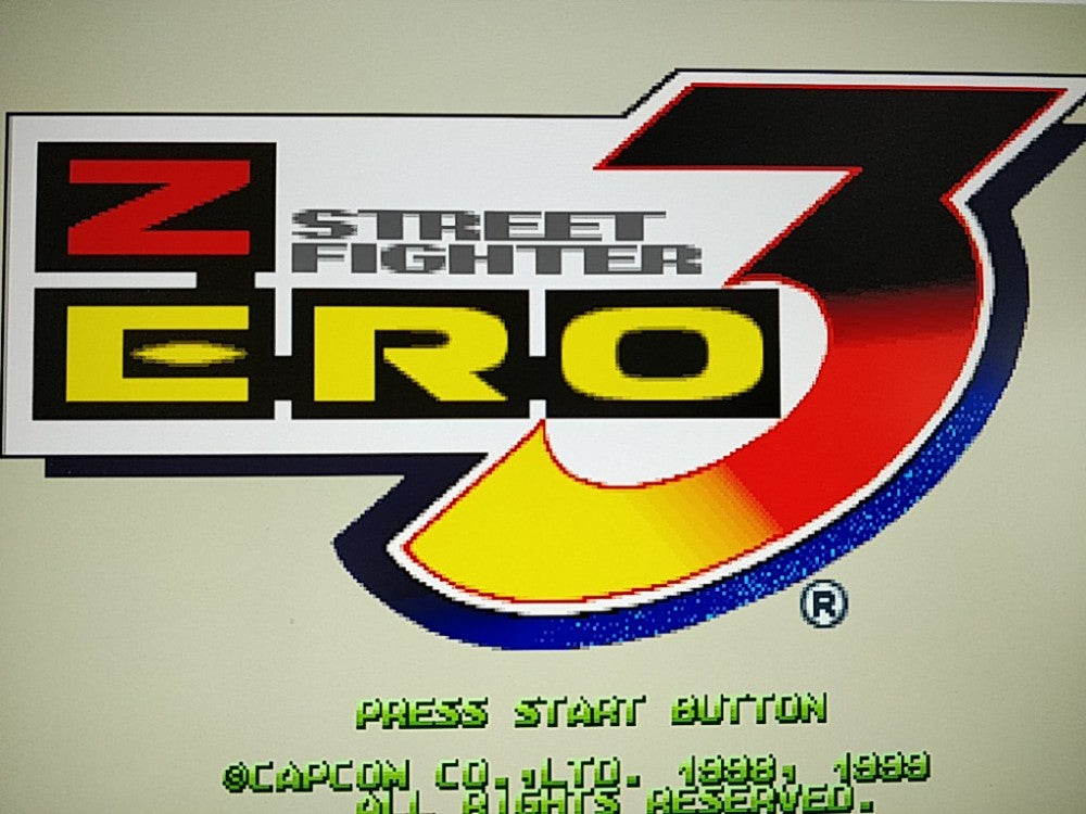 Street Fighter ZERO 3 w/4MB Memory cart SEGA Saturn Game Manual, Box set-g0708-