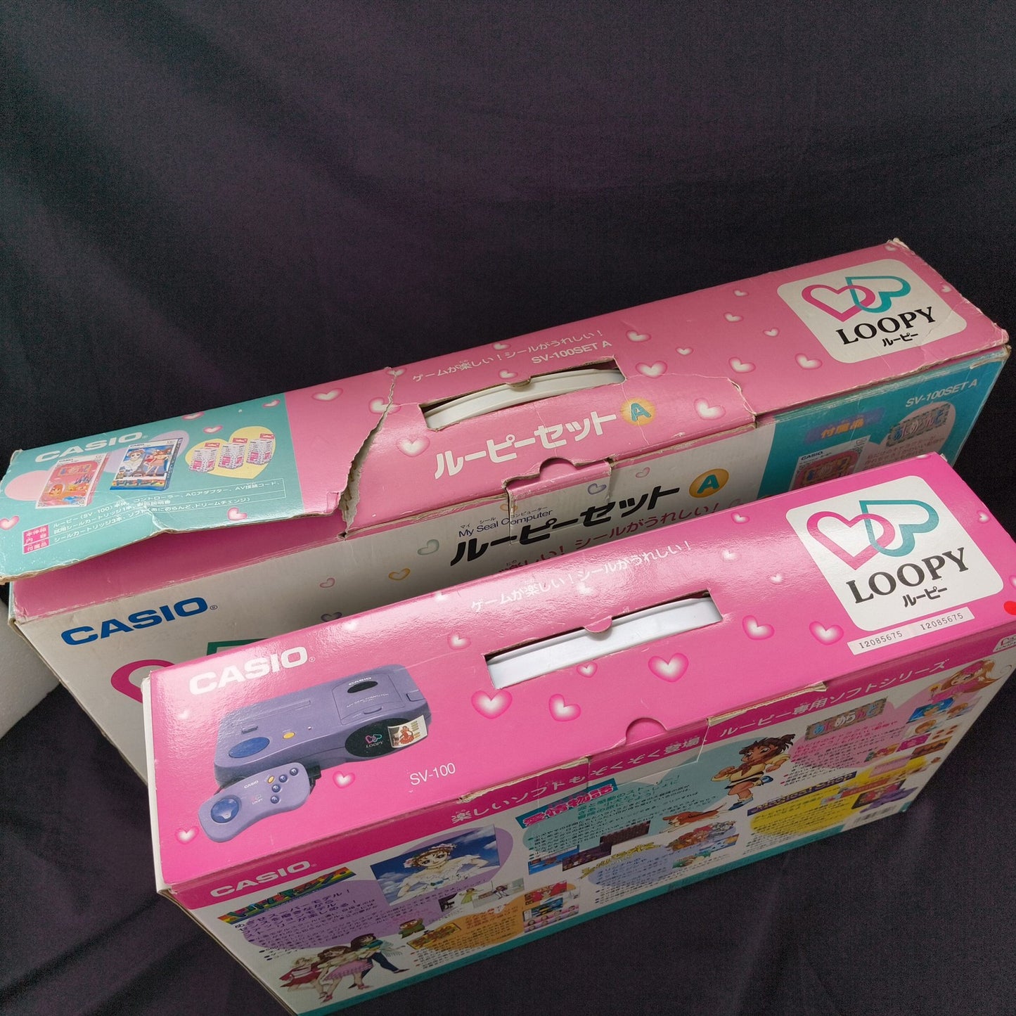 CASIO LOOPY SV-100 Console Boxed Bundle 2 Games Tested Japan Retro Gaming Set