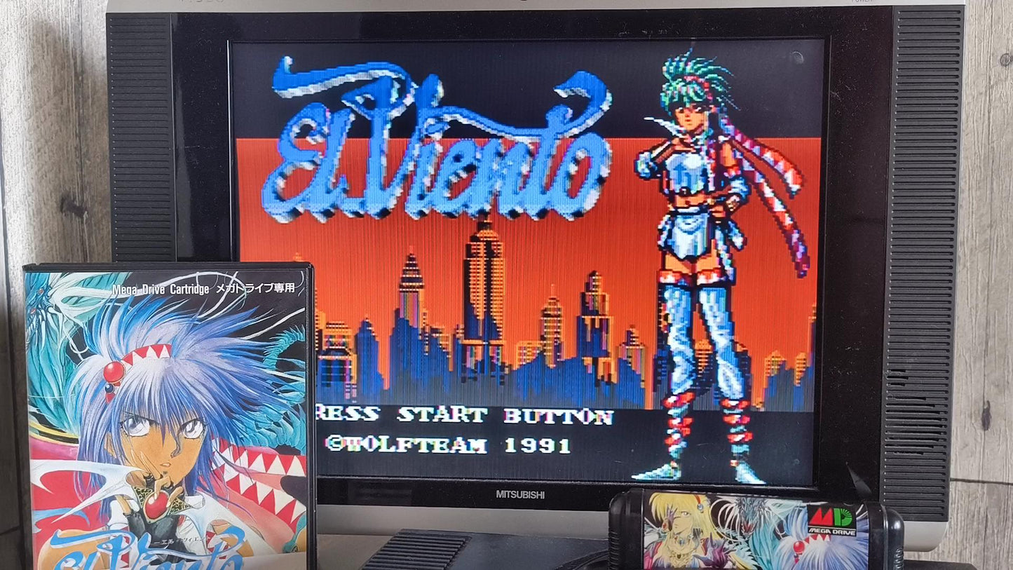 Original Ver. in 1991, El Viento SEGA MEGA DRIVE Cartridge Working Japan-h0417