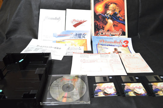 PC-98 Brandish RENEWAL Game Floppy disks, manual, Box set, not tested-g0411-4