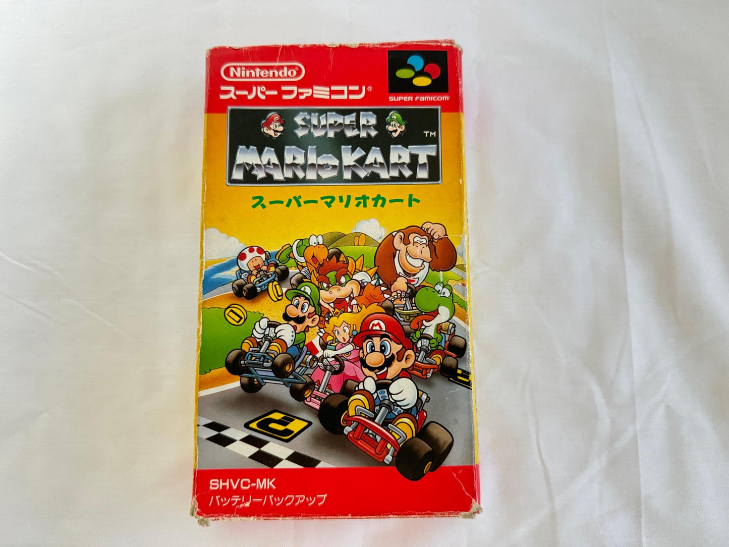 SUPER MARIO CART Nintendo Super Famicom Game Cart w/Manual, Box set-g0824-