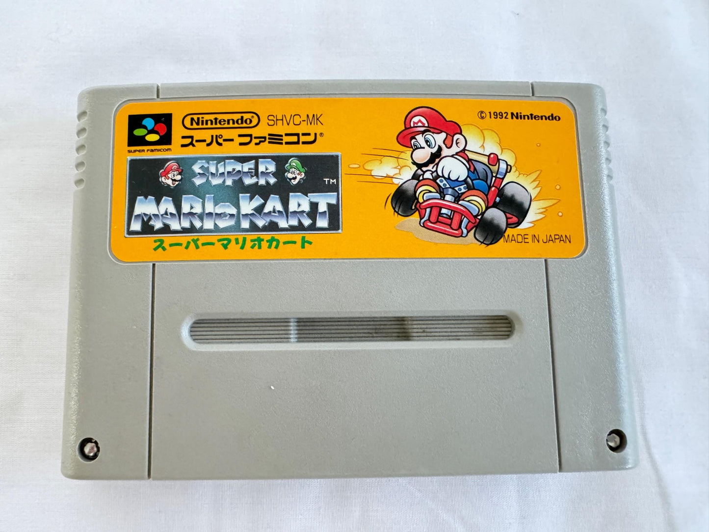 SUPER MARIO CART Nintendo Super Famicom Game Cart w/Manual, Box set-g0824-
