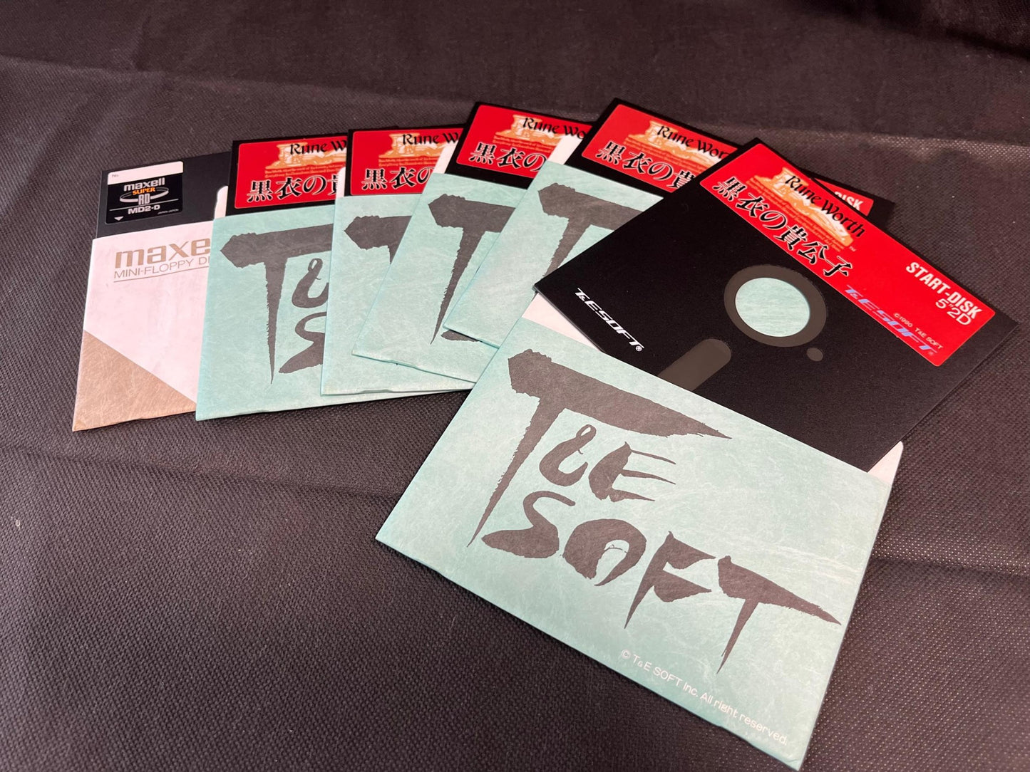 PC-8801 Rune Worth: Kokui no Kikoushi W/Box, manual set Partly tested-h0711