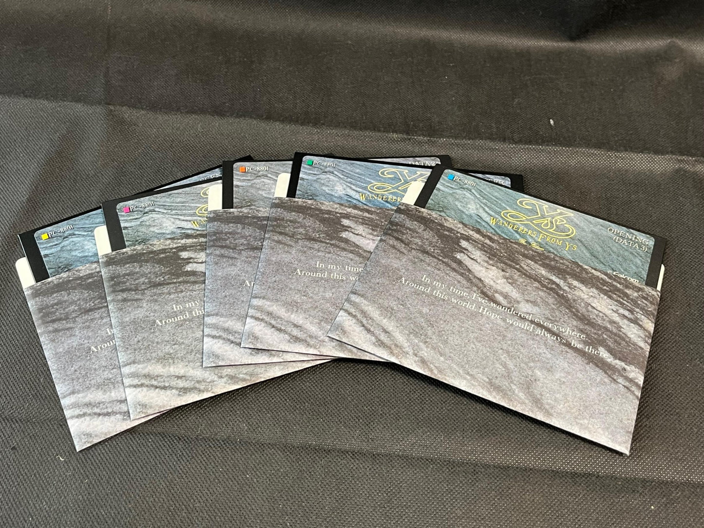 PC-8801 Ys 3, Ys III: Wanderers from Ys W/Box, manual, set, Partly tested-h0711-