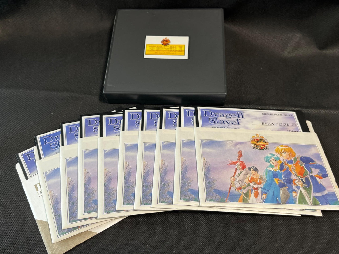 PC-8801 Dragon Slayer: The Legend of Heroes 2 W/Box, manual, Partly tested-h0711