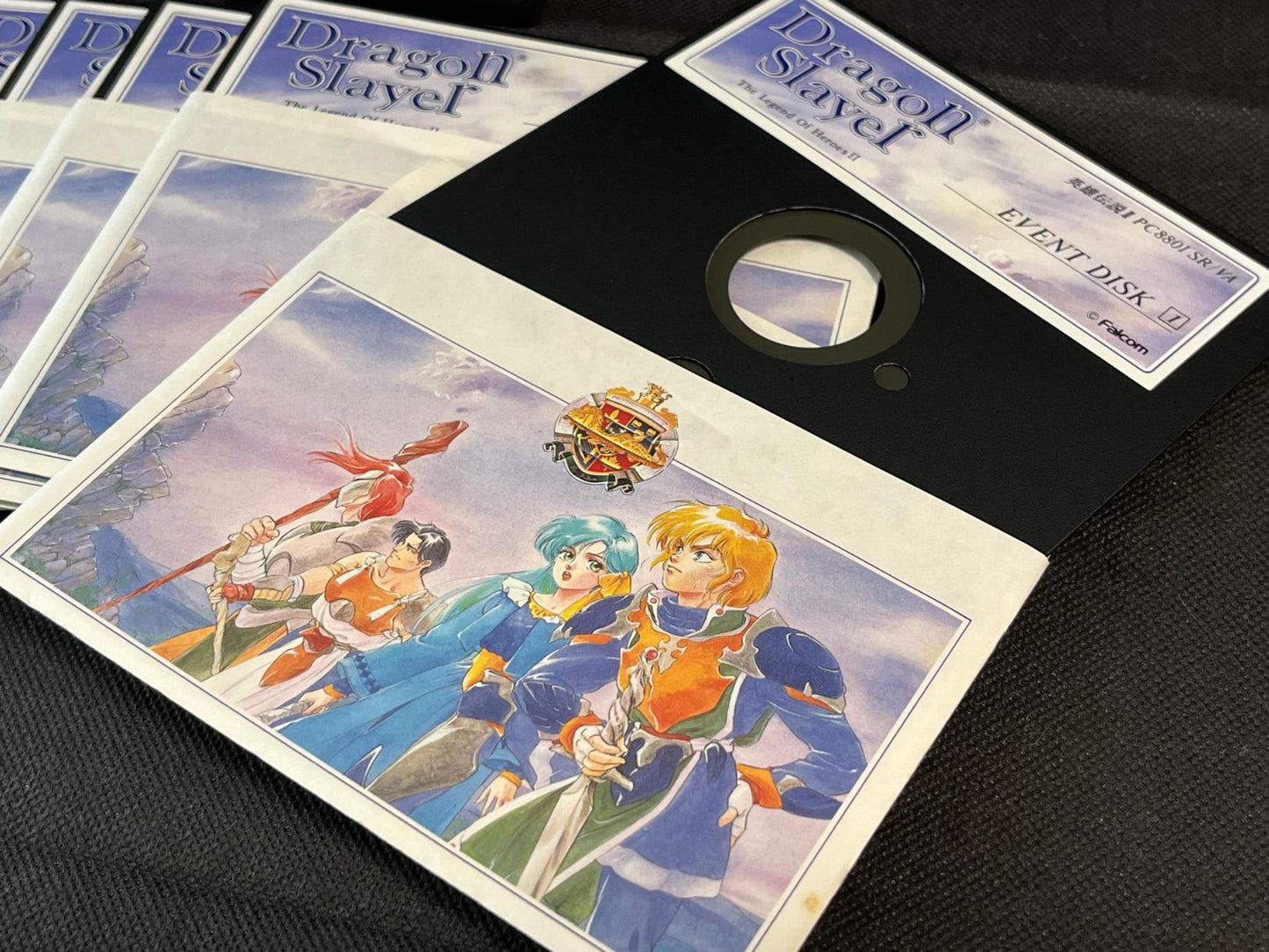 PC-8801 Dragon Slayer: The Legend of Heroes 2 W/Box, manual, Partly tested-h0711