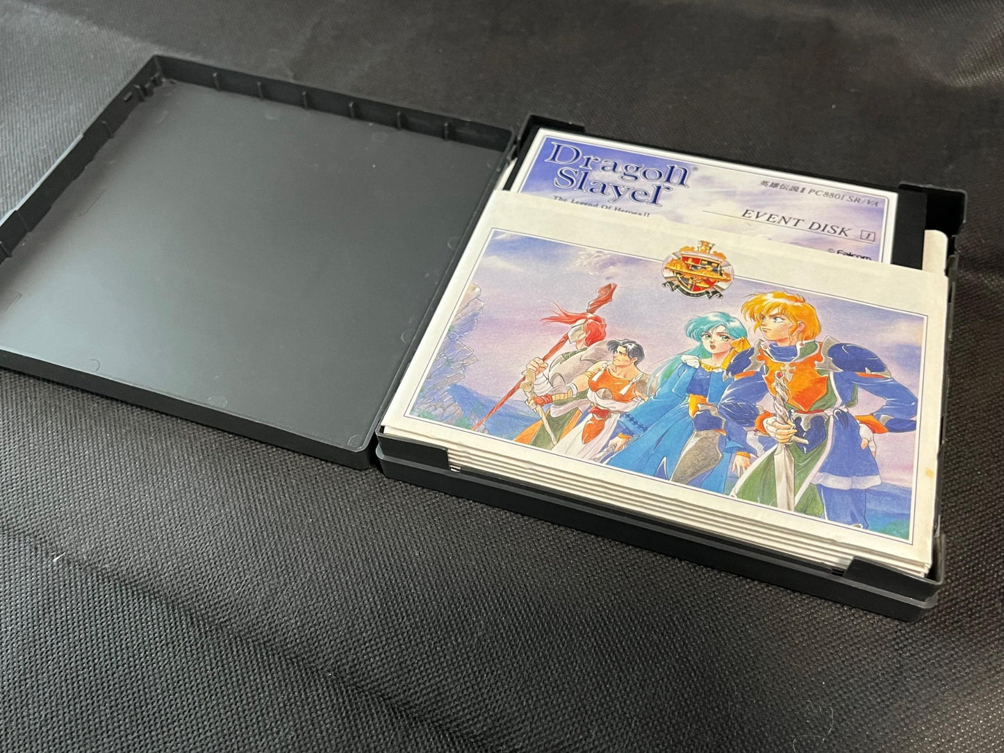 PC-8801 Dragon Slayer: The Legend of Heroes 2 W/Box, manual, Partly tested-h0711