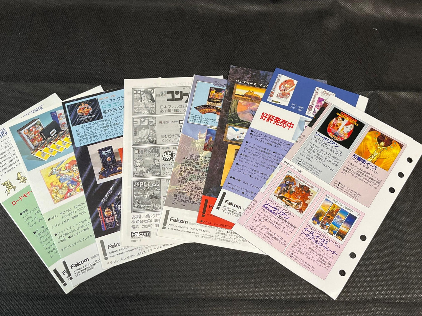 PC-8801 Dragon Slayer: The Legend of Heroes 2 W/Box, manual, Partly tested-h0711