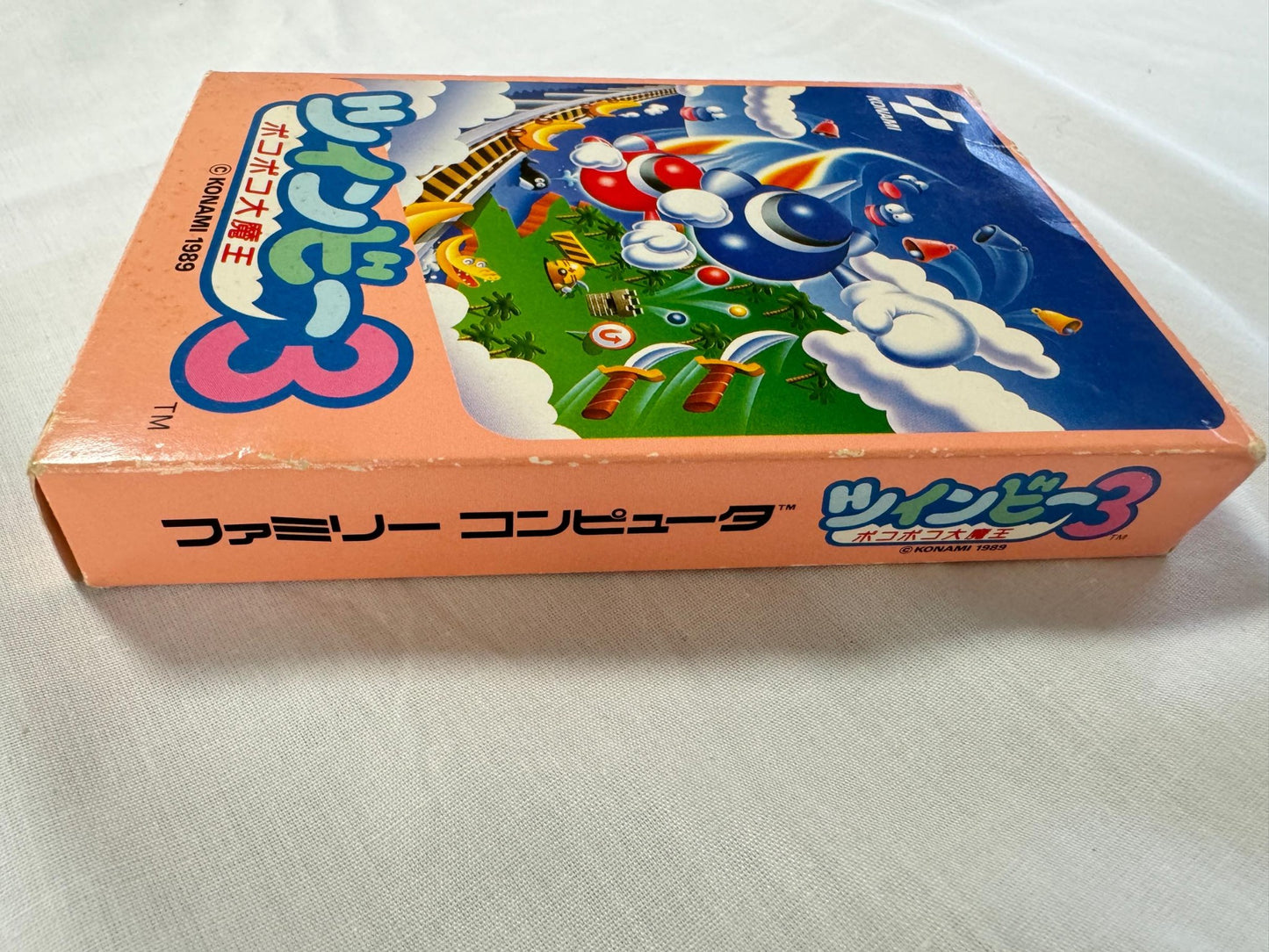 TWINBEE 3 Poko Poko Nintendo Famicom FC Cart w/Box Japan Twin bee-g1126-