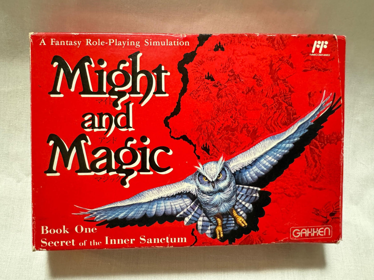 No manual, Might and Magic M&M Nintendo Famicom FC NES Cart w/Box Japan-g1126-