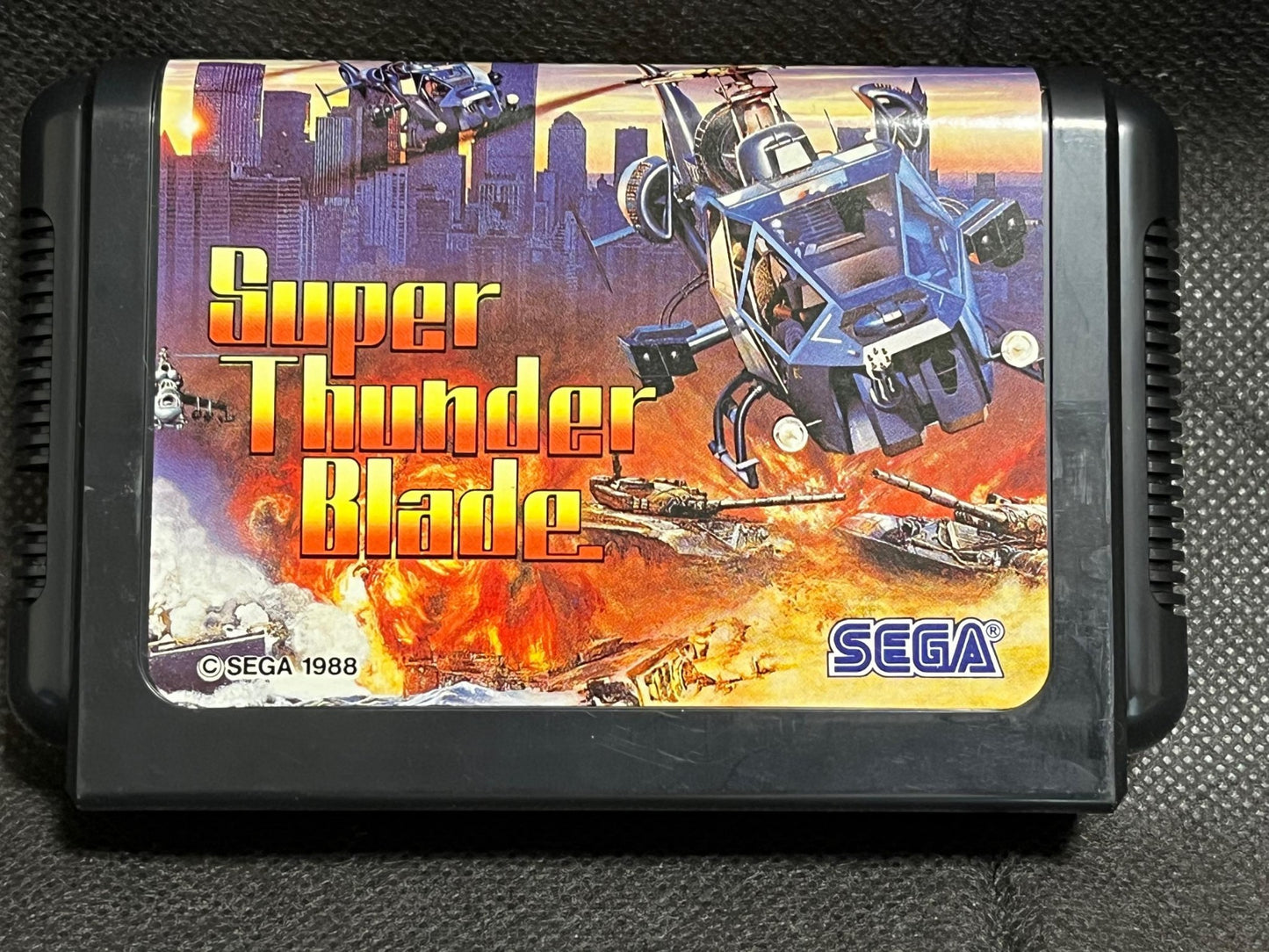 SUPER THUNDER BLADE SEGA MEGA DRIVE Genesis Cartridge w/Manual, Box-g0429-