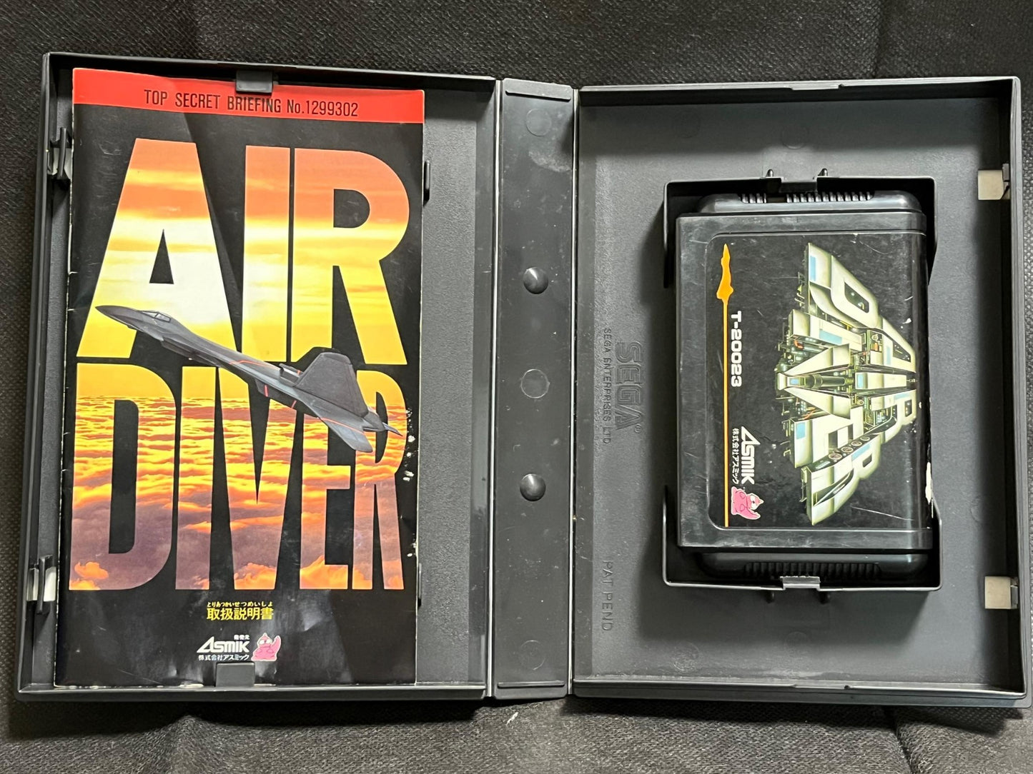 AIR DIVER SEGA MEGA DRIVE Genesis Cartridge w/Manual, Box, working-g0429-