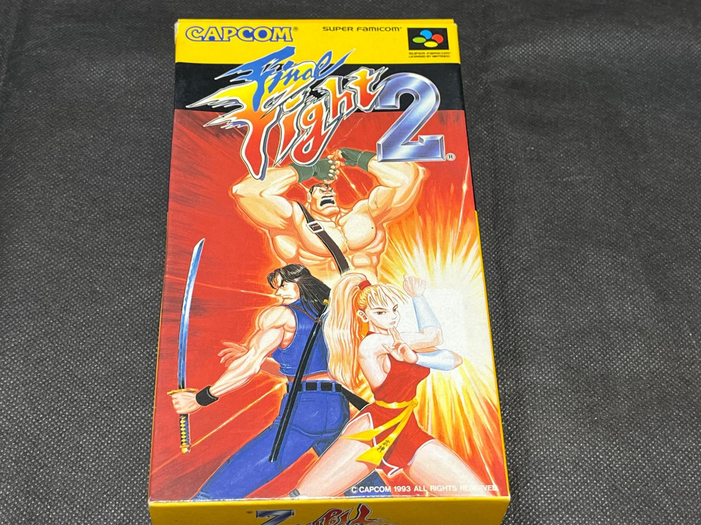 Final Fight 2 Nintendo Super Famicom Game Cartridge w/Manual, Box set-g0703-11