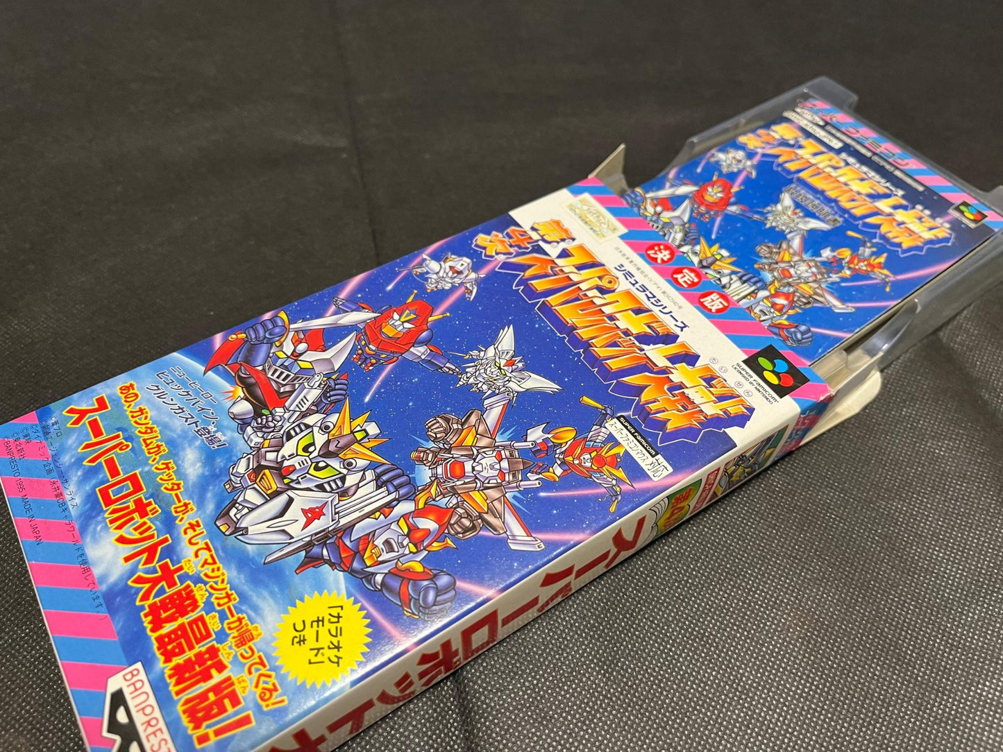 Super Robot Taisen 4 Nintendo Super Famicom Game Cart w/Manual, Box set-g0703-12