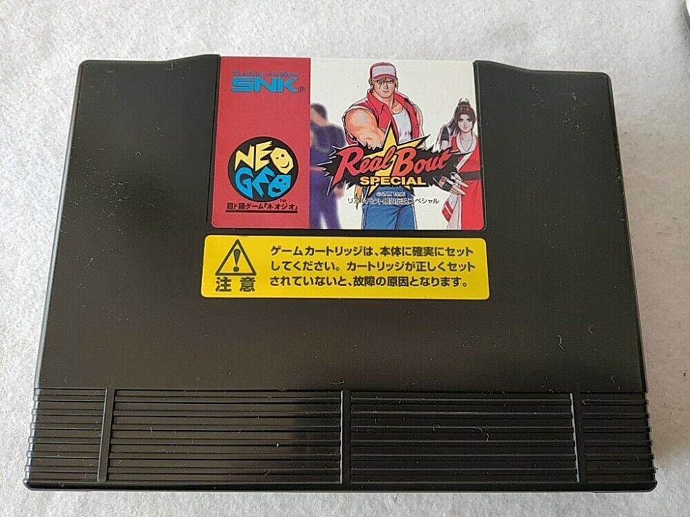 Real Bout Fatal Fury Special SNK NEO GEO AES Cartridge, Manual Boxed set-e0116-