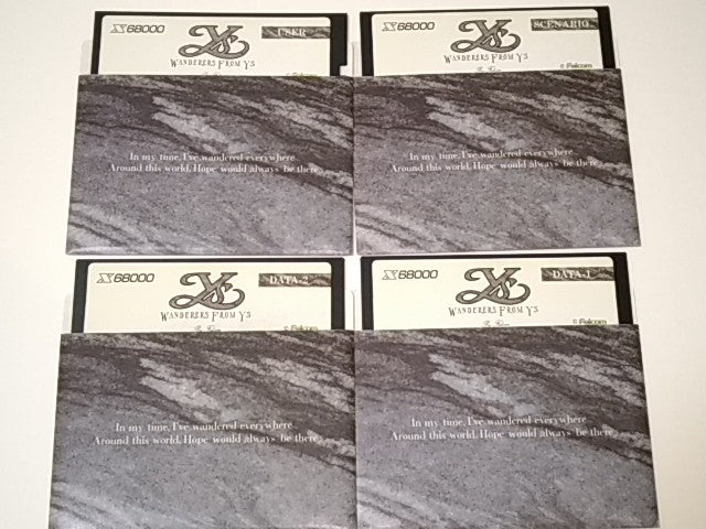 YsIII Ys3 -WANDERERS FROM Ys- SHARP X68000 Game FD, Manual, Box set, tested-H-