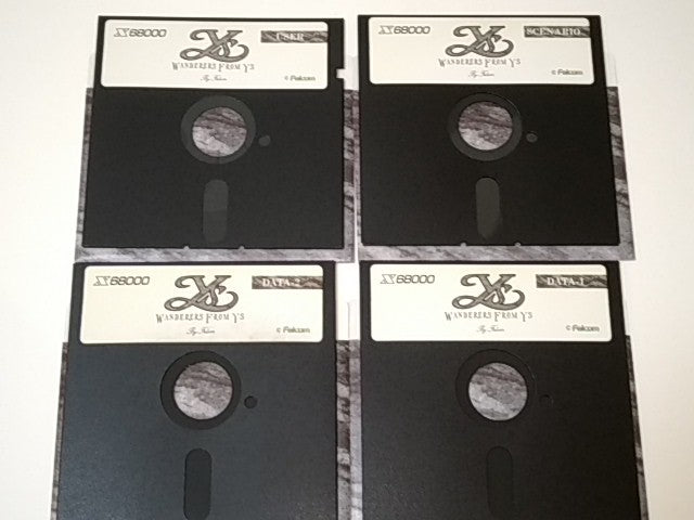 YsIII Ys3 -WANDERERS FROM Ys- SHARP X68000 Game FD, Manual, Box set, tested-H-