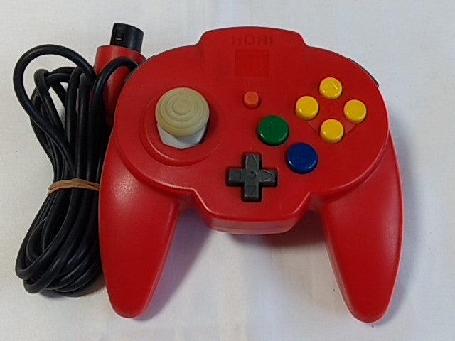 HORI PAD Mini Controller Red For Nintendo 64 N64 Japan/work fine-B- - Hakushin Retro Game shop