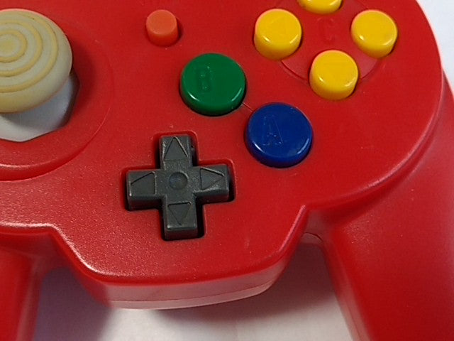 HORI PAD Mini Controller Red For Nintendo 64 N64 Japan/work fine-B- - Hakushin Retro Game shop