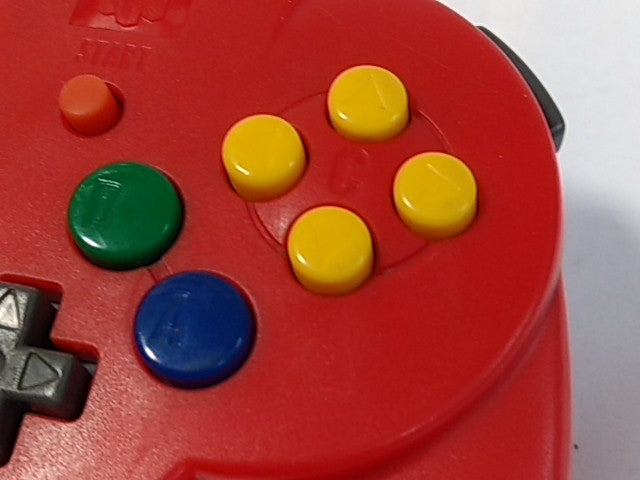 HORI PAD Mini Controller Red For Nintendo 64 N64 Japan/work fine-B- - Hakushin Retro Game shop