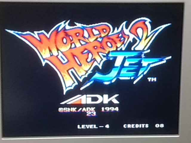 WORLD HEROES 2 JET ADK SNK NEOGEO MVS Cartridge Only/ tested-A- - Hakushin Retro Game shop