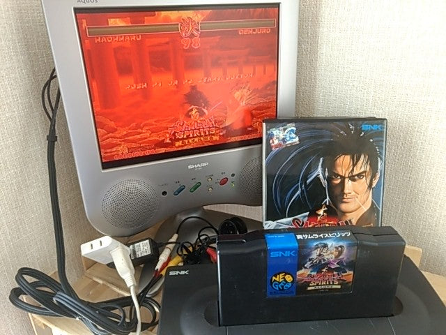 Shin Samurai Spirits (Samurai Shodown 2) SNK NEOGEO AES with Box, Working-f0215-
