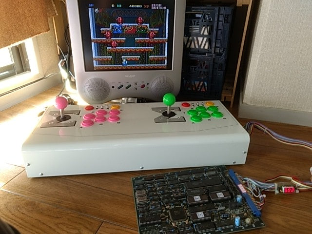 TOAPLAN Snow Bros. Arcade System JAMMA PCB Board and Inst Card set/tested-A- - Hakushin Retro Game shop