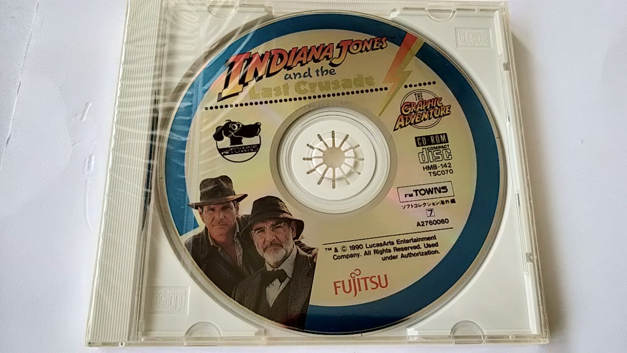 INDIANA JONES and the Last Crusade FM TOWNS Game Boxed set/Japan Ver.NTSC-J-a42- - Hakushin Retro Game shop