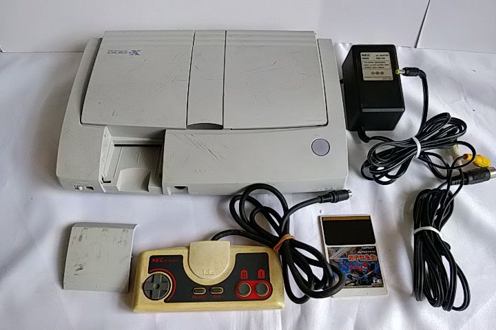 NEC PC Engine DUO-RX PCE-DUORX Console, Pad, PSU and game set, Working-a725-